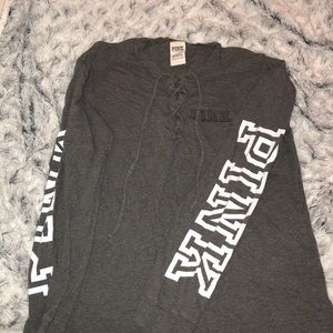 Pink Victoria Secret lace chest long sleeve